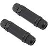 GINTOOYUN Confezione da 2 accoppiatori impermeabili RJ45, connettori Ethernet schermati RJ45 femmina a femmina, Cat5/5e/6 8P 8C, adattatore di rete LAN IP67.