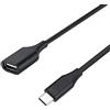 Perixx PERIPRO-403 Cavo adattatore USB C maschio a USB A femmina, lungo 30 cm, per Smartphone, Tablet, Laptop, Nero
