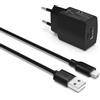 Superer Caricabatterie USB Tipo C Compatibile con Emporia SMART.3, SMART.4 SMART.5, smartphone 2 A, 10 W, Alimentatore di rete, Cavo, Adattatore