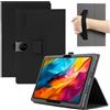 MEMELOKA Custodia per TCL NxtPaper 14 14.3 Pollici, Leggera e Sottile Custodia in Pelle PU con Cinturino da Polso, Morbido Cover con Funzione di Supporto, Nero