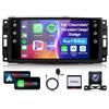 VECHTEL 4G 64G VECHTEL 7Autoradio Bluetooth per Jeep Compass Patriot Chrysler Sebring Dodge Carplay Android Auto,DSP EQ,Wifi GPS Navi,RDS/FM Radio 2 din con Retrocamera AHD