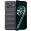 RankOne Custodia in Silicone Liquido Airbag per OnePlus Nord CE 2 Lite 5G (6.59 Inches) - Grigio Scuro