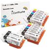 icartouche Cartuccia d'inchiostro per Canon PGI-580 XXL CLI-581 XXL (4PGBK 2BK 2C 2M 2Y) Canon PIXMA TR8550 TR7550 TS6150 TS6151 TS6250 TS6350 TS8150 TS8151 TS8250 TS8350 TS9150 TS9550 TS9155