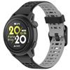 GIOPUEY Cinturini Compatibile con COROS Pace PRO/Pace 3/Apex PRO/2 Pro/46MM, Morbido TPU Cinturino [Design a Colori di Giunzione] - Black/Grey