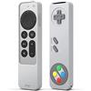 elago Custodia Retrò R4 Compatibile con Telecomando Apple TV 4K Siri 3a Generazione(2022) e 2a Generazione(2021)-Design Classico Controller [Non Funzionante], Cordino Incluso, Antiurto (Grigio Chiaro)