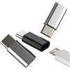 Kefiany Adattatore Micro USB a USB C(3Pack) per Apple iPhone 15 compatibile per Samsung Convertitore MicroUSB Femmina Tipo Maschio Cavo Connettore Ricarica Adattatori Mini Type-C Spinotto Tablet to-tp