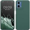 kwmobile Cover per Motorola Moto G34 5G Custodia - Back Case per Smartphone in Silicone TPU - Protezione Gommata - verde militare