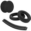 Geekria Pad Auricolari in Velluto Lamy + Cuscinetto Fascia in Ecopelle compatibile con Sennheiser HD380 PRO, HD380, PC350, Game Zero, parti di riparazione (Nero)