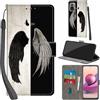 Haninsuze Cover per Xiaomi Redmi Note 10 4G/Note 10s Custodia Cover Pelle Libro Portafoglio con Porta Carte Magnetica Protezione Antiurto Cuoio Flip Case Custodia Cover per Redmi Note 10 4G, ala