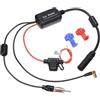 Zescyha Amplificatore Antenna DAB, Splitter Antenna Autoradio per Auto con Adattatore SMB a DIN, Convertitore per FM in DAB+ con Amplificazione 20-25 dB, Compatibile con Autoradio per Auto SUV Camion Veicoli