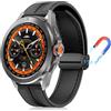 PaceBid 22mm Silicone Cinturino per Xiaomi Watch S5/S4 47mm/S4 Sport/S3 | per Xiaomi Redmi Watch 5 Active/5 Lite/S1 Pro/S1 Active,Watch5/Watch2/2 Pro, 22mm Silicone Magnetico Watch Band, Nero