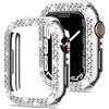 Miimall Custodia protettiva per Apple Watch Series 8/Series 7 da 41 mm con strass di cristallo, paraurti rigido in PC antigraffio, copertura completa per Apple Watch Series 8/Series 7, colore: argento
