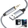 JRILUO Cavo Audio USB a Jack 3,5 mm 1M, Compatibile Solo con Computer verso Cuffie e Altoparlanti, [ Solo da USB a Jack | Nessuna Ricarica | Nessun Dati] Adattatore Stereo Incompatibile con Auto, TV, MP3