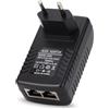 Zunate Adattatore Ethernet per Iniettore Poe da Parete 48V 0,5A Alimentatore per Telecamera per Telefono IP (Spina UE)