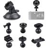 HOPEYMY26 Supporto Dash Cam Auto Ventosa Per Dash Cam Rotazione A 360° Con 6 Adattatori Per L'uso In Dispositivi Di Navigazione, Fotocamere, Parabrezza E Cruscotti Di Automobili