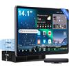 ATOTOZONE [14.1 QLED] X10 Autoradio Android, Schermo Flottante, 1 DIN e 2 DIN, AI Agent & AI Vision, LiveView Re-moto, Avviso Golden Hour, Parking Guard,4G LTE, 8G+128G, Audio 7.1.2 Canali, CP & AA Senza Fili