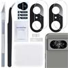 ZHUROUPU 2 PCS per Google Pixel 8 Posteriore Fotocamera Lente di Vetro di Ricambio con Adesivo Pre-installato Compatibile per Google Pixel 8 6,2 Pollici G9BQD (Nero)