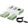 Tilta Confezione da 2 batterie NP-W126S con doppio caricatore rapido compatibile con Fujifilm X100VI, X100V, XM5, X-E5, X-E4, X-S10, X-T30, X-T30II, X-T3, X-Pro3, X100F, X-A7 TBC-W126S-A-AG