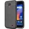 ebestStar - Cover Compatibile con Nokia Nokia 1 Custodia Protezione Silicone Gel TPU Morbida e Sottile con Pelle Design, Nero [Apparecchio: 133.6 x 67.8 x 9.5mm, 4.5'']
