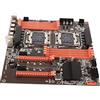 CCYLEZ X99 Dual Socket Desktop Motherboard, LGA 2011-3 CPU Mainboard For Studio Computer Game Simulator E5CPU (DDR4 3000/2666/2400 / 2133MHz, PCI-E, SATA3.0, USB 3.0, USB 2.0, RJ45, PS / 2, CR2023, RTL8111H)