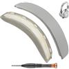 SOPROM Fascia di ricambio in pelle proteica, compatibile con cuffie Bose QC35 & QuietComfort 35 II (QC35 ii),Facile Installazione Fai-da-te(Argento)