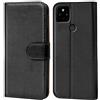Verco custodia per Google Pixel 4A 5G, Case per Pixel 4A 5G Cover PU Pelle Portafoglio Protettiva, Nero