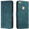 Bravoday Cover per Huawei P10 Lite, Flip Custodia in Pelle PU Portafoglio Custodia per Huawei P10 Lite, con Slot per Schede, Verde