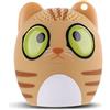 Vellichor Europe Cocoa the Cat! - Mini altoparlante Bluetooth, ultra portatile, da viaggio, con suono forte e chiaro, microfono per chiamate, per collegare smartphone e laptop