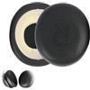 Riybyds Cuscinetti Auricolari, Cuscinetti Auricolari di Ricambio in Pelle Morbida per Cuffie Wireless Compatible per Evolve2 65MS 65UC USB, Evolve2 40UC 40MS USB e Elite 45h, Facili da Installare, Nero
