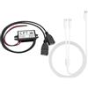 Giantdeer Convertitore Impermeabile da 12V a 5V 3A 15W, Doppia Porta USB 15W DC-DC Buck Module Alimentazione con 3 in 1 Cavi di Ricarica USB