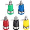 QUARKZMAN 5 Pcs Banana Jack, 32A M4 x 9mm Femmina Banana Socket Jack Pannello Montaggio, Adattatore Binding Post 4mm Per Banana Plug Connettori, 5 Colori