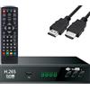 Retoo Ricevitore DVB-T2 HD con H.265 HEVC, HDMI e SCART, registrazione PVR, Timeshift, USB - sintonizzatore TV Full HD per DVB-T, TV via cavo DVB-C, ricevitore digitale satellitare, collegamento