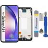 It'Go Display Full OLED per Samsung A54 5G A546 con impronte digitali LCD di ricambio touch screen con strumento nero con cornice di alta qualità