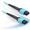 SUWOLF 5M / 16,5FT 12Fibre OM3 Tipo B Fibra Ottica Patch Cord MPO a MPO Connettore Femminile/Femminile LSZH Cavo Patch in Fibra Ottica/Patchcord MPO - MPO Jumper per QSFP+/QSFP28 Compatibile MTP