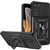 ESTH® Cover per vivo V29/vivo S17 Pro/S17 con Custodia per Fotocamera Scorrevole e Supporto ad Anello [Custodia Paraurti Compatibile con Supporto Magnetico per Auto], Nero