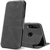 Verco Case per Huawei P40 Lite E Custodia, Cover a Libro Pelle PU per Huawei P40 Lite E Custodia Premio Booklet Protettiva, Grigio