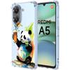 YUXING Cover Trasparente per Xiaomi Redmi A5 4G - Custodia Protettiva Sottile in TPU Morbido Antiurto con Carino Motivo Disegno Cool (Panda)