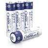 czvv Pilas Recargable AA Litio 1,5V - Capacidad Alta 3500mWh 4 Pack Baterias Lithium - Alerta de Batería Baja, 1300 Ciclo, Larga Duración 10 Años, Baja Autodescarga, Salida Constante, Ratón, Teclado