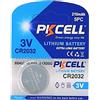 PKCELL CR2032 - 100 batterie a bottone al litio da 3 V, 210 mAh (20 blister da 5 batterie), monouso, prodotto di marca FBA