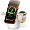 SwanScout Magnetico Stazione di Ricarica per iPhone, Caricatore Wireless per iPhone 17e/Air/17 Pro/17 Pro Max/17/16/15/14/13, per Apple Watch Ultra 3/2, SE 3/2/11/10/9/8/7, Airpods, SwanScout 707M (No Adapter)