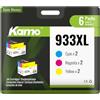 kamo 933 XL Cartucce d'inchiostro compatibili con HP 933 933XL (2X Ciano, 2X Magenta, 2X Giallo), per OfficeJet 6100 6600 6700 7110 7610 7610 7612