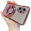 QIWEIQING Custodia Luxury Diamond Glitter per Honor 400 5G Ricarica wireless magnetica, Staffa Supporto Magnetico Cover Morbida in Silicone Custodia Per Honor 400 5G. Pink DS