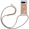 YAMCCCSE Custodia per Cellulare con Corda per Google Pixel 8 PRO Case, Liquido Sabbie Mobili Bumper TPU Cover con Collana Practical Stylish/Necklace Cordoncino Cordino Tracolla