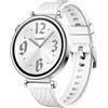 GIOPUEY Cinturini Compatibile con Huawei Watch GT4 41mm, Morbido Silicone Cinturino [Resistente all'Usura] [Traspirante] - White