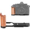 LEFTFOTO Z f - Impugnatura a L in legno per fotocamera Nikon ZF, con piastra a sgancio rapido integrata per Arca per accendere rapidamente cardanico/treppiedi/riprese a mano (nero)