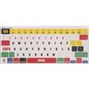kwmobile Adesivi Tastiera Spagnola Compatibile con Apple MacBook Air 13.6 M2 (A2681) Touch ID Model - Adesivo Copritastiera Layout Spagnolo QWERTY - Copri Tasti Multicolore