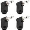Create idea 4 adattatori audio da 3,5 mm con angolo di 90 gradi, per cuffie, lettori MP3, altoparlanti