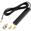 Pevlkawr Antenna 4G LTE Esterna Universale 3dBi con Ventosa da Vetro - Cavo 3m + 3 Adattatori (SMA a TS9, RP-SMA, BNC) per Router 4G LTE, TP-Link, TIM, Vodafone - Migliora Segnale Internet Mobile