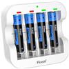 Hixon 1,5V Batteria Ricaricabile AAA, Batteria Ricaricabile AAA al Litio, 1100mWh Alta Potenza, 4 Pezzi Batteria con Caricatore