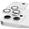 Diruite Pellicola Obiettivo Fotocamera per iPhone 14 Pro/15 Pro/16 Pro Lens Protector,Design Unico HD Vetro Temperato Antigraffi Protector Camara,Argento